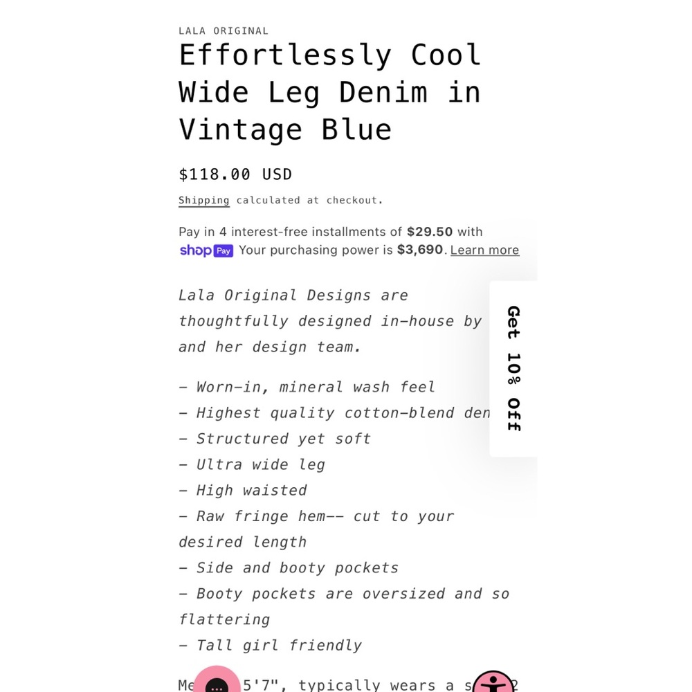 Dressed in LALA Light Blue Wide-Leg Jeans - Picture 6 of 10